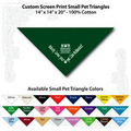 14"x14"x20" Hunter Green Custom Printed Imported 100% Cotton Pet Bandanna